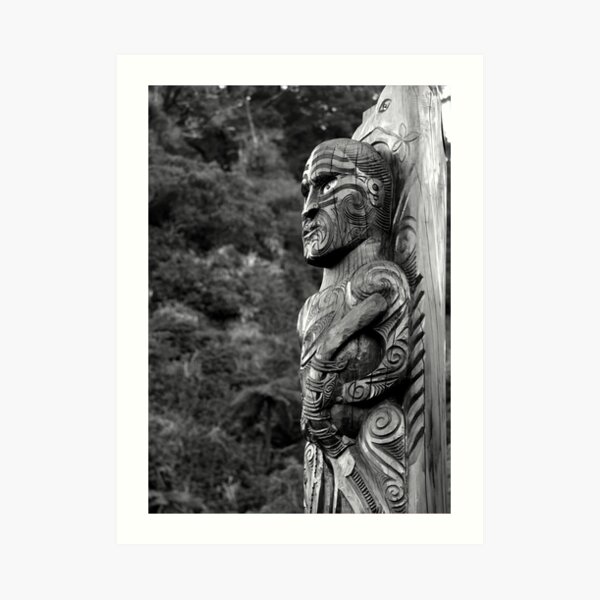 Maori Carving Art Print