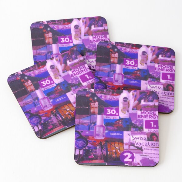 Item preview, Purple Glittering Aesthetic Collage designed and sold by CherryCatDraws.