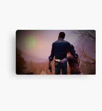 Clementine & Lee- The Walking Dead Game Canvas Print