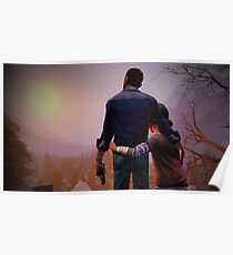 Clementine & Lee- The Walking Dead Game Poster