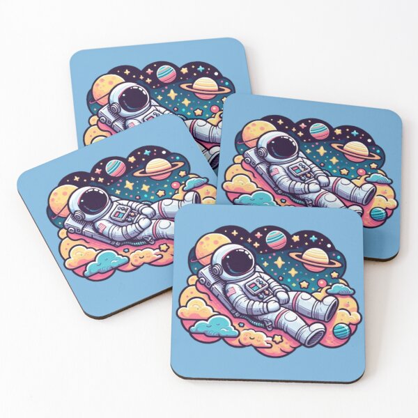 Item preview, Dreaming of Space: A Pop Art Aesthetic Astronaut designed and sold by StickerStudio27.