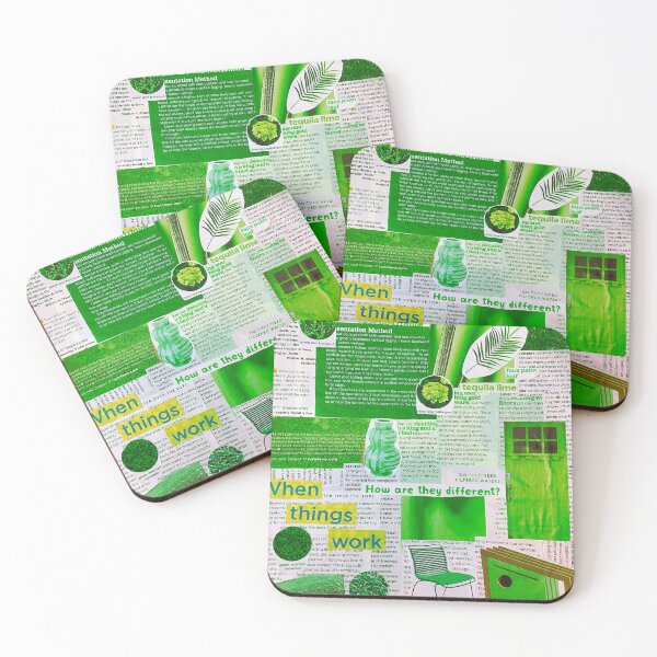 Item preview, Green Aesthetic Collage designed and sold by CherryCatDraws.
