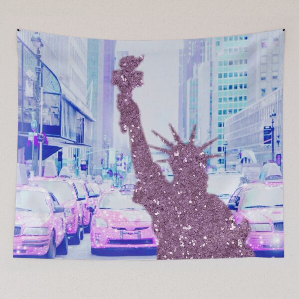 Item preview, I love New York (pink glitter edition) designed and sold by asanaworld.