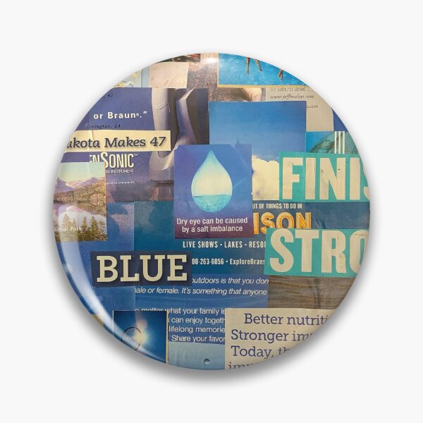 Item preview, Blue Travel Aesthetic Collage designed and sold by CherryCatDraws.