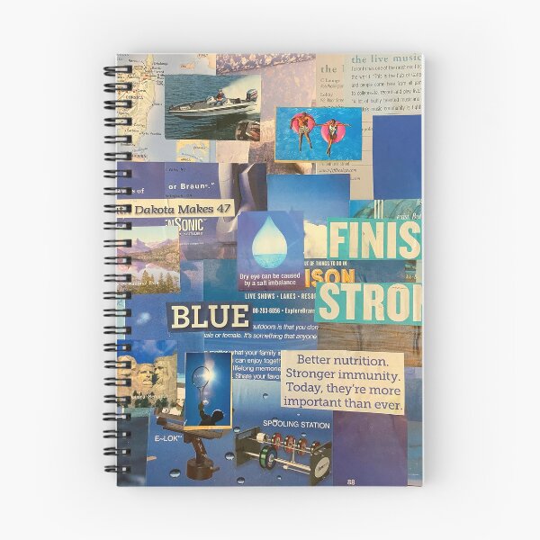 Item preview, Blue Travel Aesthetic Collage designed and sold by CherryCatDraws.