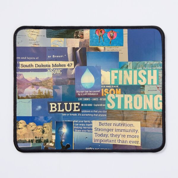 Item preview, Blue Travel Aesthetic Collage designed and sold by CherryCatDraws.