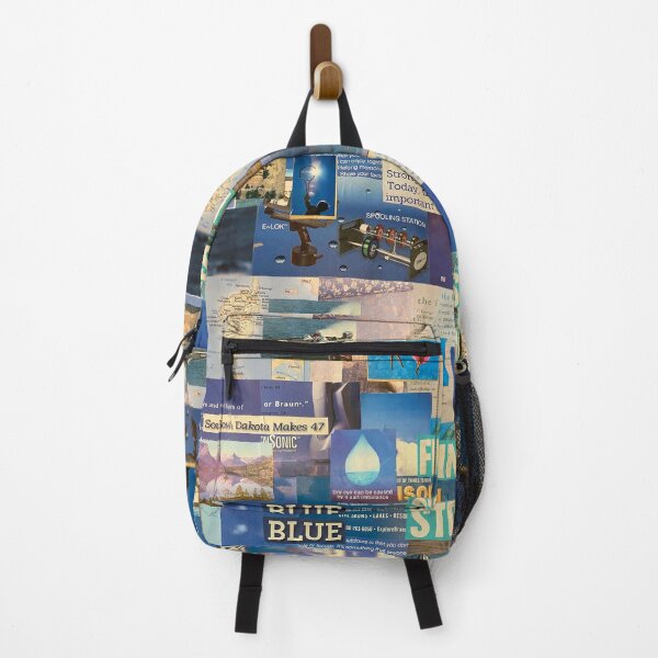 Item preview, Blue Travel Aesthetic Collage designed and sold by CherryCatDraws.
