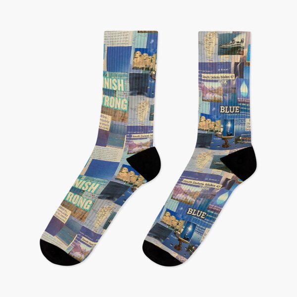 Item preview, Blue Travel Aesthetic Collage designed and sold by CherryCatDraws.