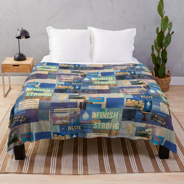 Item preview, Blue Travel Aesthetic Collage designed and sold by CherryCatDraws.