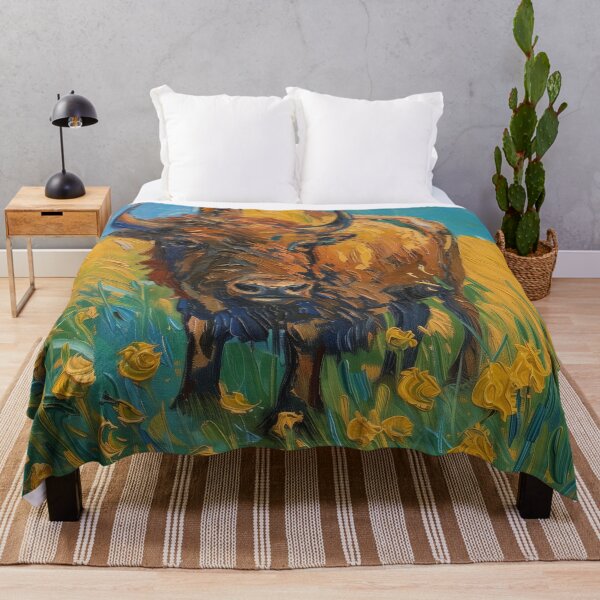 Item preview, Bison | Painting in the style of Vincent van Gogh designed and sold by ComicsFactory.
