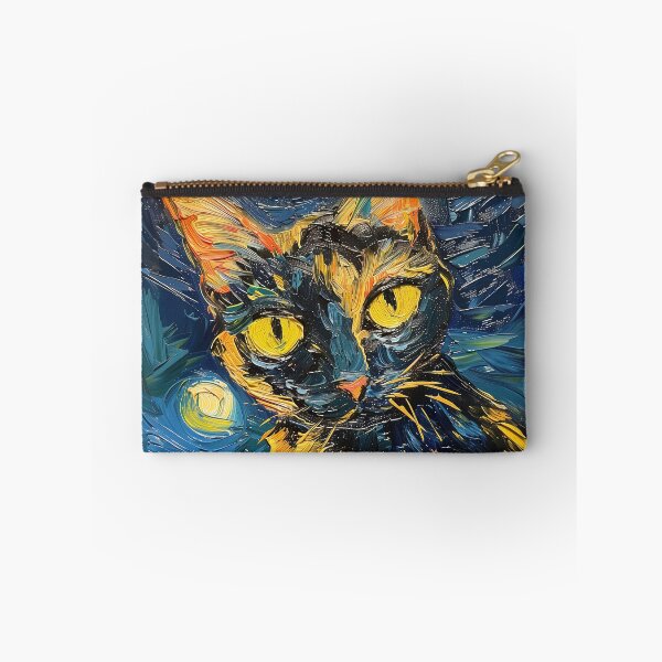 Item preview, Black cat | Painting in the style of Vincent van Gogh designed and sold by ComicsFactory.