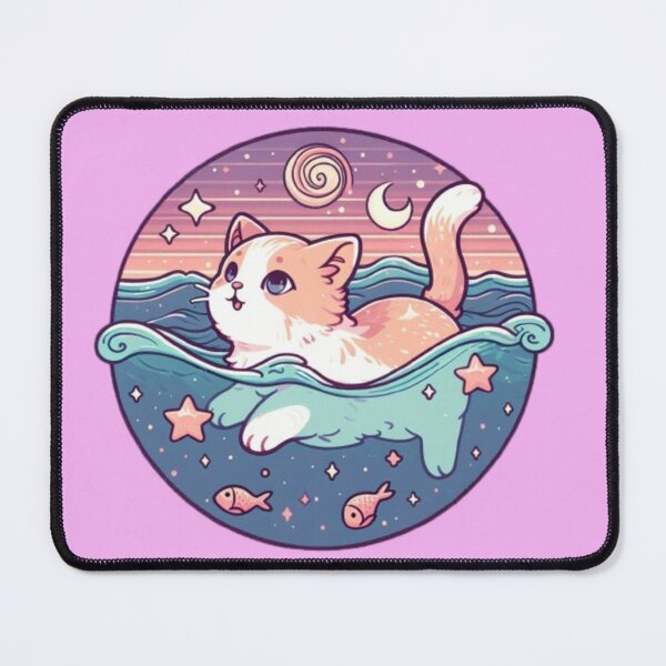 Item preview, Aquatic Kitten: A Pop Art Aesthetic Sticker designed and sold by StickerStudio27.
