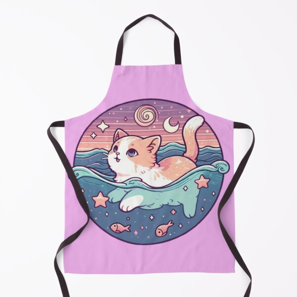 Item preview, Aquatic Kitten: A Pop Art Aesthetic Sticker designed and sold by StickerStudio27.
