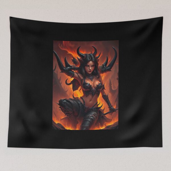 Item preview, Seductive temptation: Female devil in mystical grotto designed and sold by Frostquest.