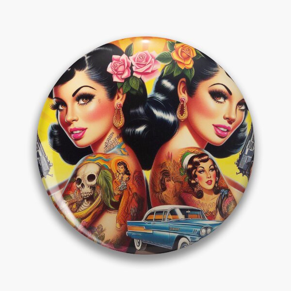 Artikelvorschau, Tattoo-Pin-ups entworfen und verkauft von PulpVintage.
