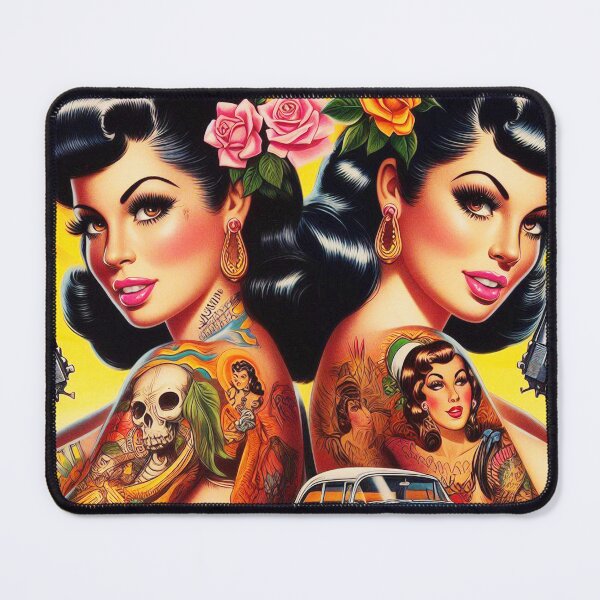 Artikelvorschau, Tattoo-Pin-ups entworfen und verkauft von PulpVintage.