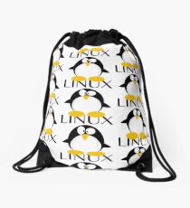 Linux Penguin Drawstring Bag