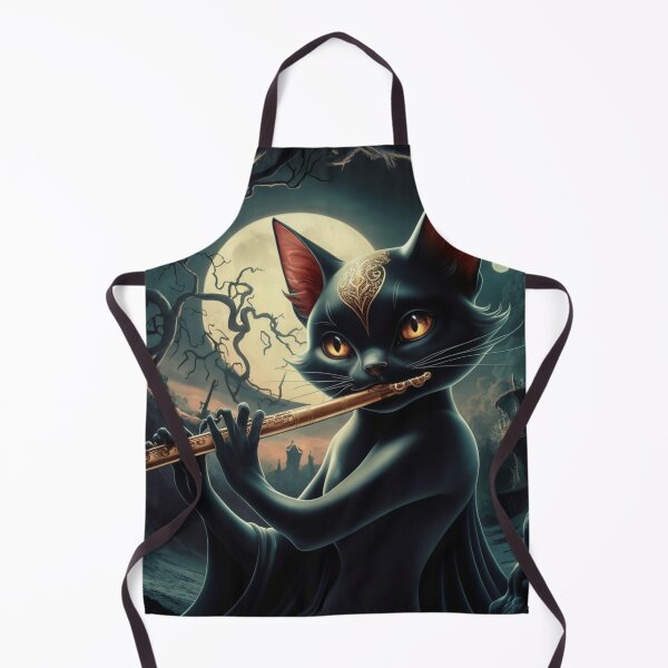 Item preview, "CAT FLUTE". Black Cat Playing Flute  designed and sold by Obinne.