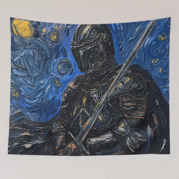 Item preview, Black knight | Painting in the style of Vincent van Gogh designed and sold by ComicsFactory.