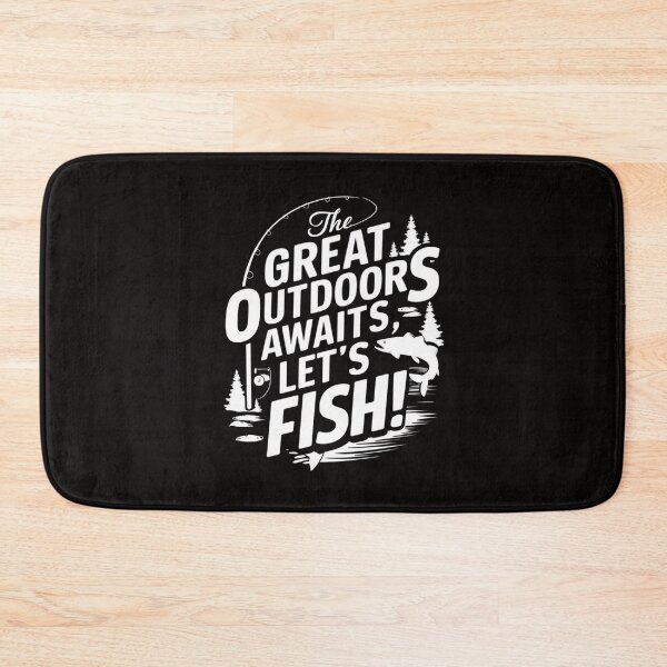 Item preview, The Great Outdoors Awaits, Let's Fish! designed and sold by HOMEDESIGNPRINT.