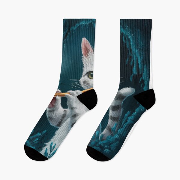 Item preview, "CAT FLUTE". CAT PLAYING THE FLUTE  designed and sold by Obinne.