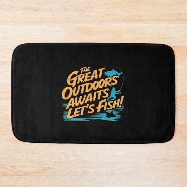 Item preview, The Great Outdoors Awaits, Let's Fish! designed and sold by HOMEDESIGNPRINT.