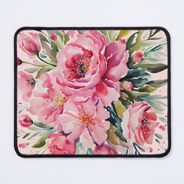 Item preview, Watercolor vintage pink roses bouquet designed and sold by Clara Fruggeri.