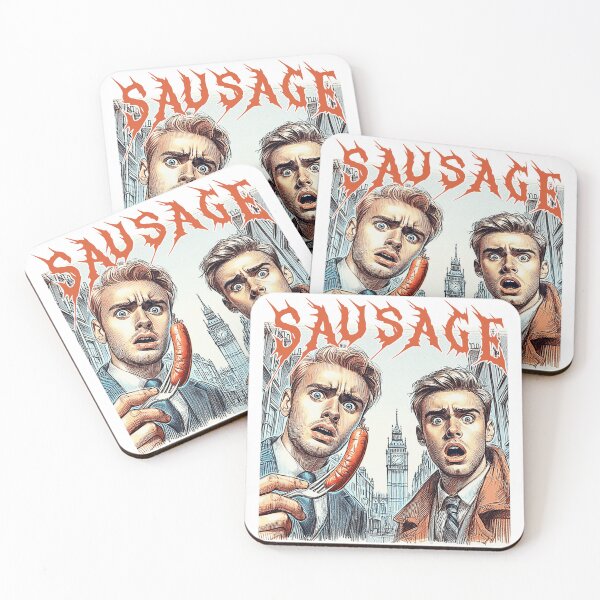 Item preview, Sausage on a fork in London designed and sold by Get-Forked.