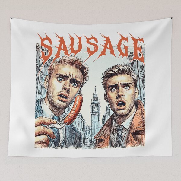 Item preview, Sausage on a fork in London designed and sold by Get-Forked.