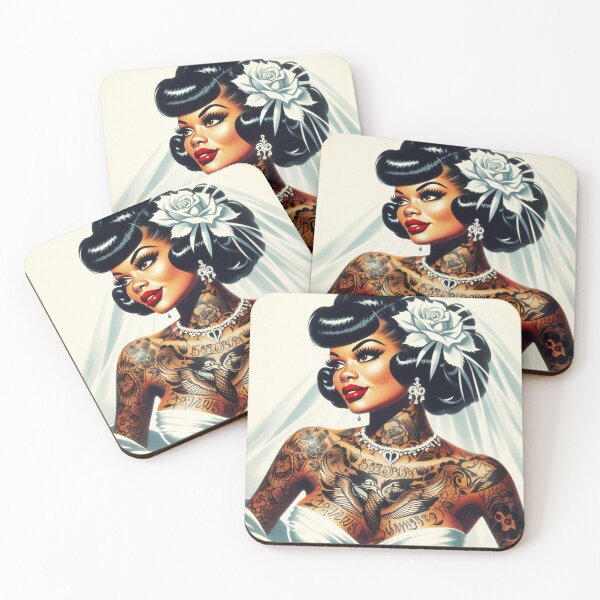 Item preview, Hot Tattoo Bride designed and sold by PulpVintage.