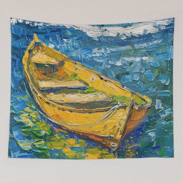 Item preview, Boat | Painting in the style of Vincent van Gogh designed and sold by ComicsFactory.
