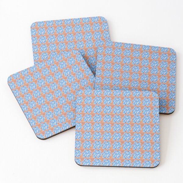 Item preview, Blue Flowers on Tan Textures  designed and sold by Dana Roper.