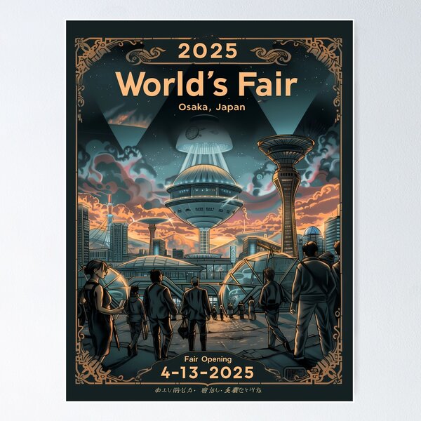 Vista previa del artículo con la obra «Exposición Mundial 2025 - Arte del cartel de la feria mundial», diseñado y vendido por David Balzen.