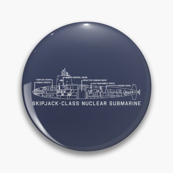 Item preview, Skipjack-class Nuclear Powered Submarine Blueprint Cross Section Diagram designed and sold by MilitaryMart.