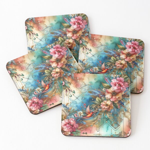 Item preview, Enchanted Garden Poster Art Transformed into Quilt Cover Elegance designed and sold by ArtComixHaven.