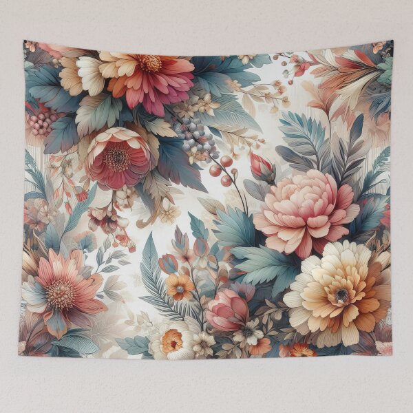 Item preview, Autumn Bloom A Fusion of Poster and Quilt Artistry designed and sold by ArtComixHaven.