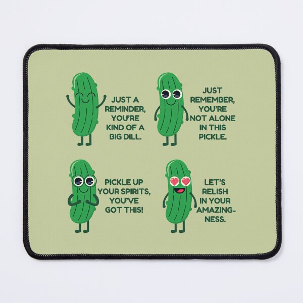 Item preview, Emotional Support Pickle Cute Cartoon Compliment Puns designed and sold by HowToCanadian.