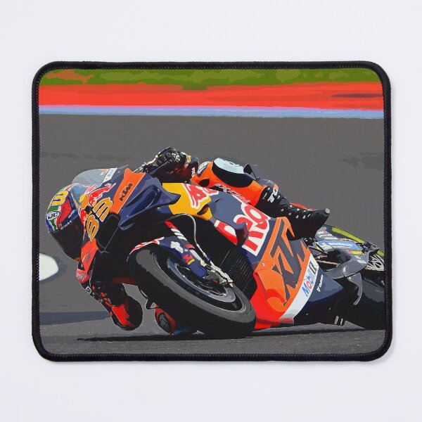 Item preview, Brad Binder making a kneedown on his 2024 MotoGP motorcycle from the front watercolor designed and sold by Rodissimus1984.