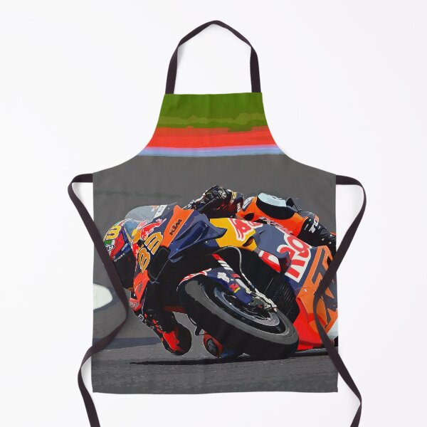 Item preview, Brad Binder making a kneedown on his 2024 MotoGP motorcycle from the front watercolor designed and sold by Rodissimus1984.