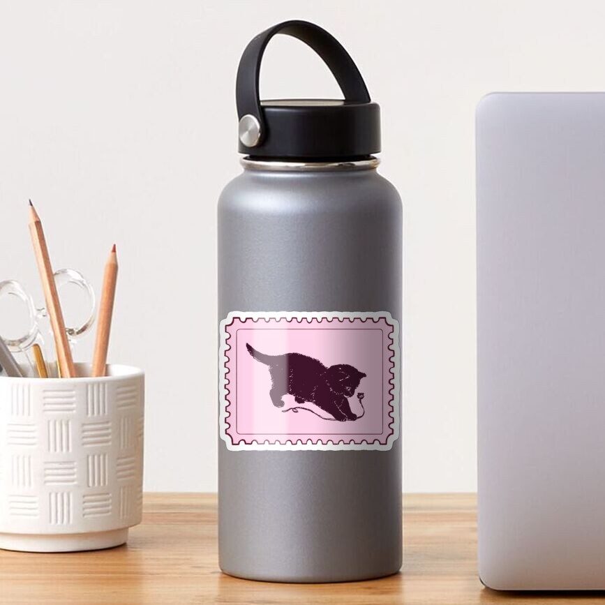 Vintage Cat Stamp Sticker