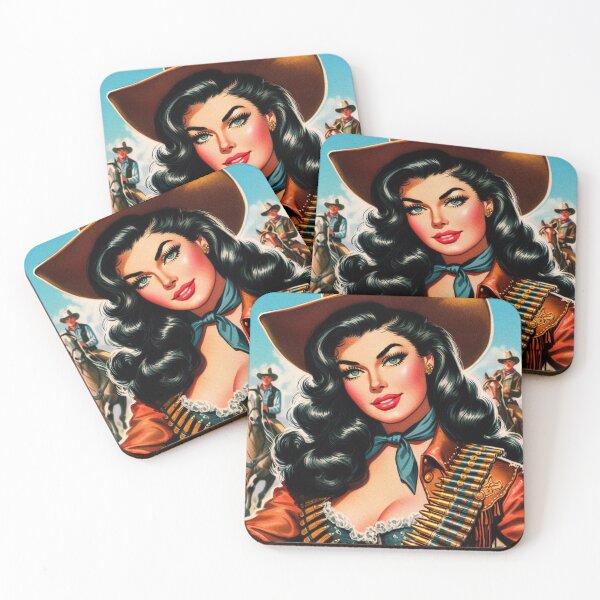 Item preview, Retro Western Pin-up designed and sold by PulpVintage.
