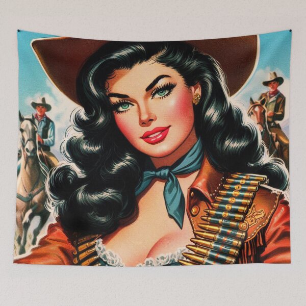 Item preview, Retro Western Pin-up designed and sold by PulpVintage.