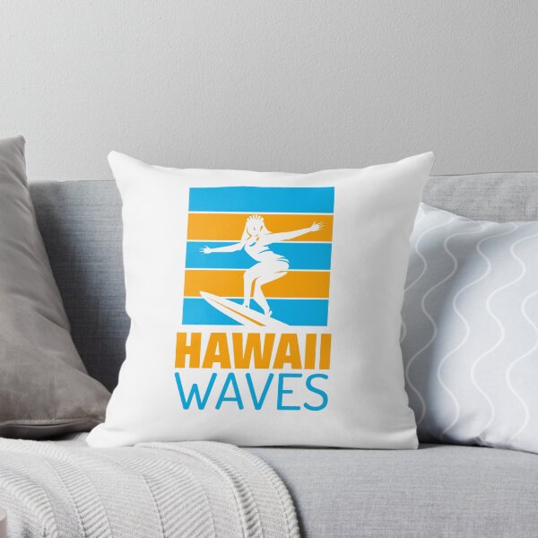 Item preview, Surf Board Hawaii Waves - Summer Getaway Graphic Tee - Relax - Beach - Hawaiian designed and sold by DeCodeArtShop.