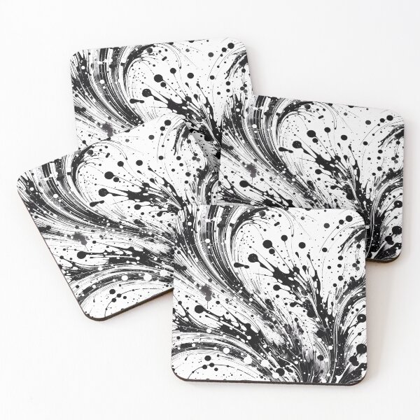 Item preview, Monochrome paint splats.  designed and sold by ShazellArt.