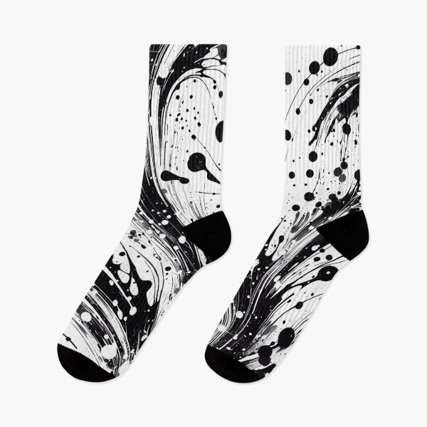Item preview, Monochrome paint splats.  designed and sold by ShazellArt.