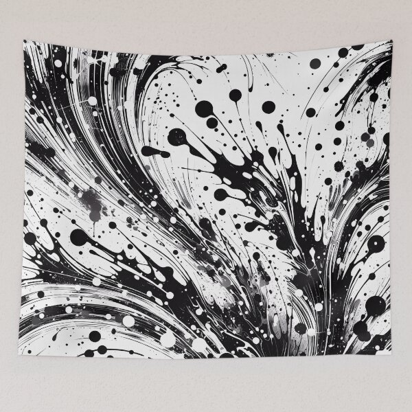 Item preview, Monochrome paint splats.  designed and sold by ShazellArt.