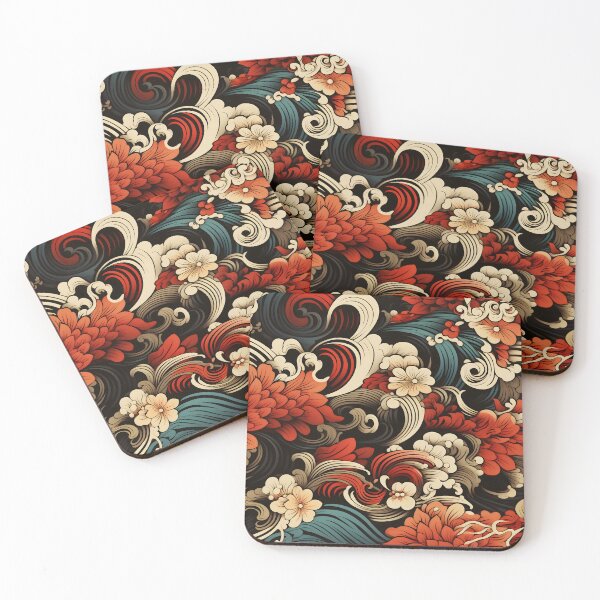 Item preview, Graphic Japanese Floral Pattern designed and sold by JD72shirtshop.