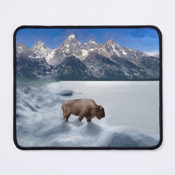 Item preview, Spirit Buffalo Before the Tetons 6" x 8" designed and sold by Wayne King.