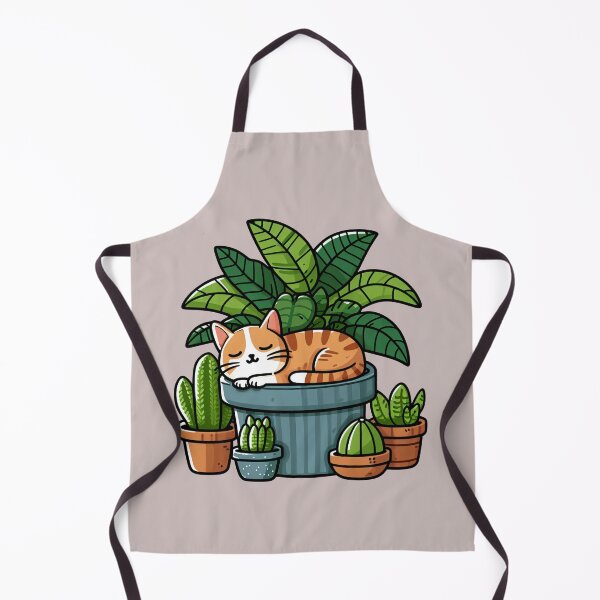 Item preview, Cat Sleeping in a Houseplant designed and sold by stickyfoot.