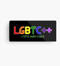 LGBTC++ - LGBT Programmer Sticker/Shirt Metal Print